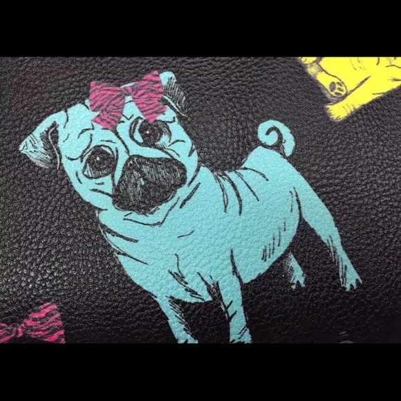 Betsey 🐕 Johnson Pug Bull Dog Wristlet Z/A Wallet - Picture 4 of 8